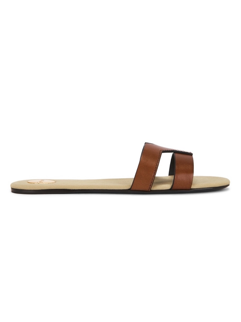 SAINT LAURENT Mabrouka leather slides sandals